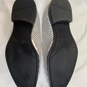 Stacy Adams Men's White and Black Slip-On Loafers